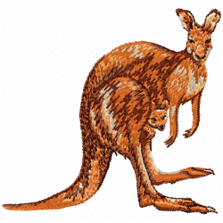 Kangaroo Embroidery Design 9